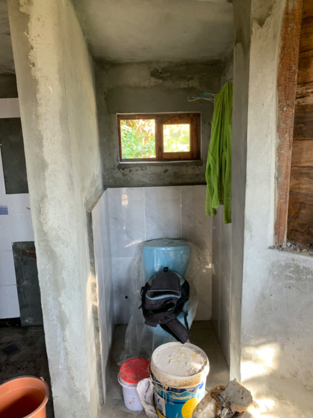 Bloc sanitaire en cours d'aménagement