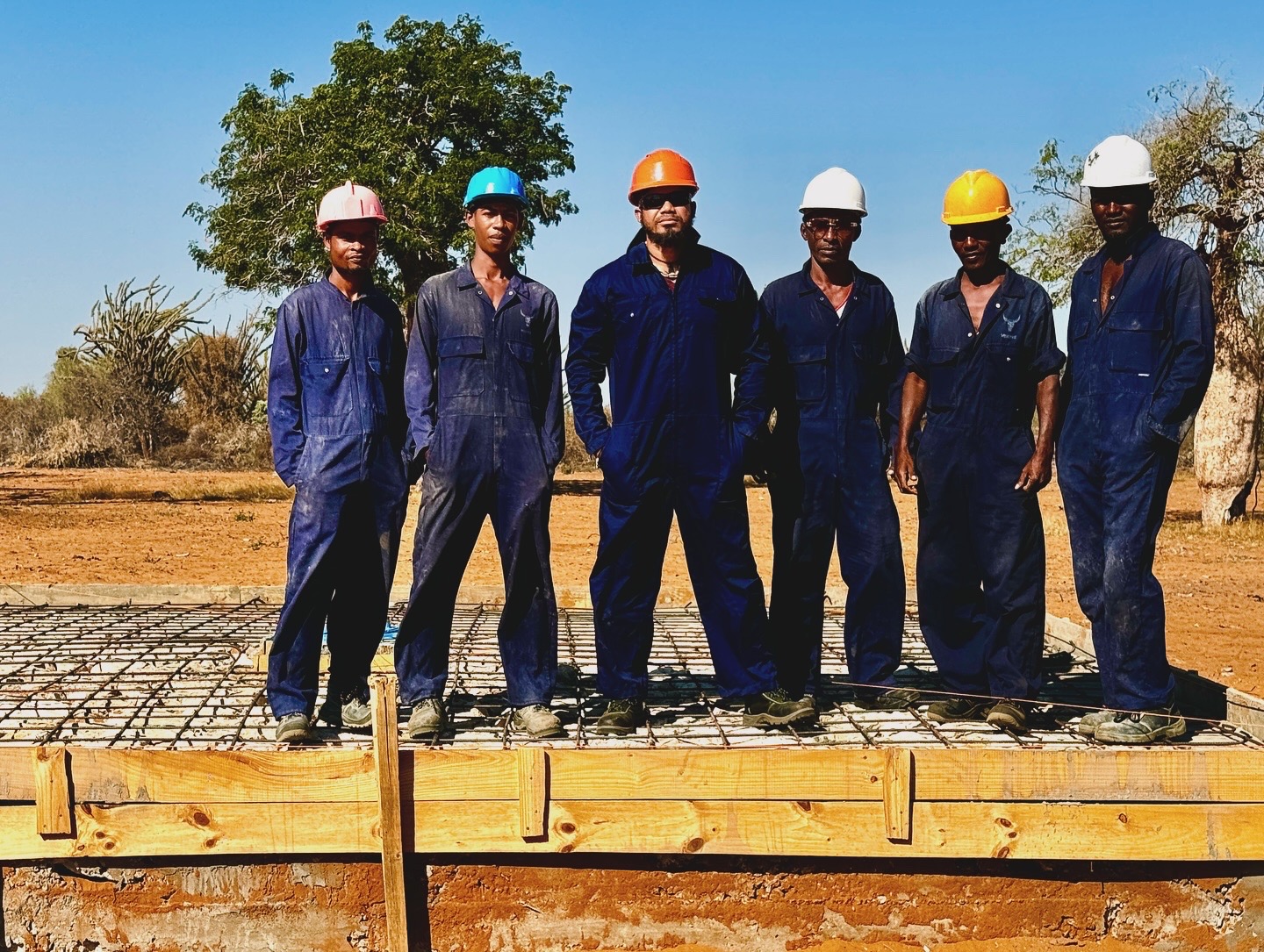 Dalle haute coulée — chantier Fort-Dauphin
